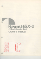 Nakamichi BX-2-Owners-Manual